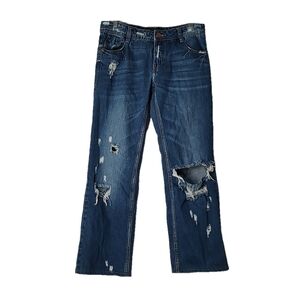 Zara Trafaluc Collection Distressed Blue Jeans Size 6